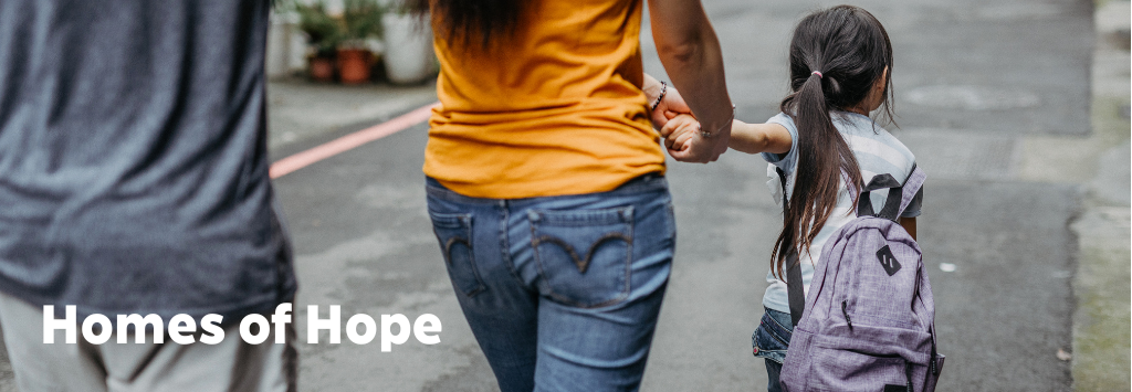 Family marching forward